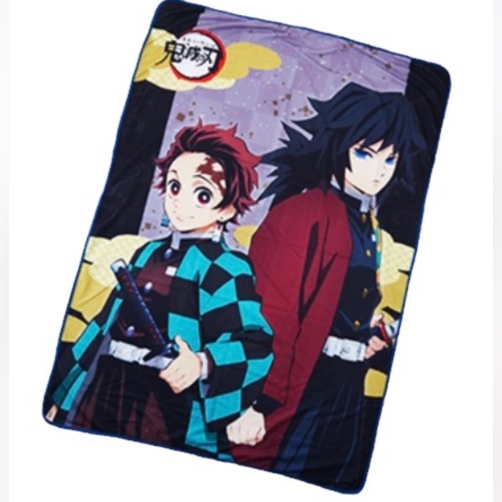New Demon Slayer Anime Blanket Features Tanjiro Kamado & Giyu Tomioka from Japan
